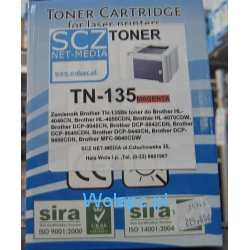 Zamiennik toner Brother TN-135M magenta Warszawa HL 4040/4050/4070 DCP 9040/9045/9440/9450/9840 TN-130