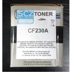 Zamiennik do drukarki HP CF230A z Chipem LaserJet Pro M203dn, M227fdn