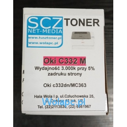 Toner Oki C332 Magenta Oki C332 i MC363 3.0k