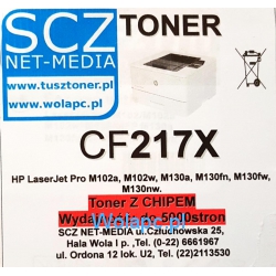 Zamiennik do drukarki HP CF217X Z CHIPEM LaserJet Pro M102a, M102w, M130a, M130fn, M130fw, M130nw
