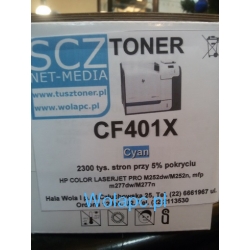 Toner do HP  CF401X  201X Cyan  zamiennik Color LaserJet Pro M252N, M252DW, M277N, M277DW [2,3k]