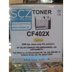 Toner do HP  CF402X  201X Yellow zamiennik Color LaserJet Pro M252N, M252DW, M277N, M277DW [2,3k]