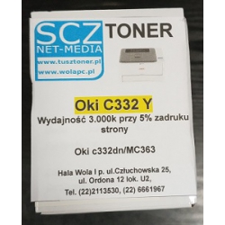 Toner Oki C332 Yellow Oki C332 i MC363 3.0k