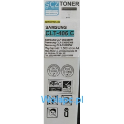Toner zamiennik samsung C406 Cyan  CLP-360/CLP-365 CLX-3300/CLX-3305