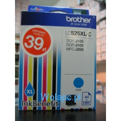 Tusz cyan Brother LC525XLC do Brother DCP-J100 DCP-J105 MFC-J200 [1.3k]